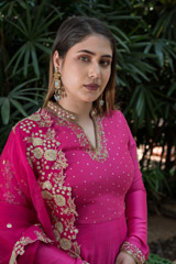 Fuschia Chanderi Lehenga_DSC0826-Edit