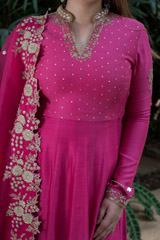 Fuschia Chanderi Lehenga_DSC0846-Edit