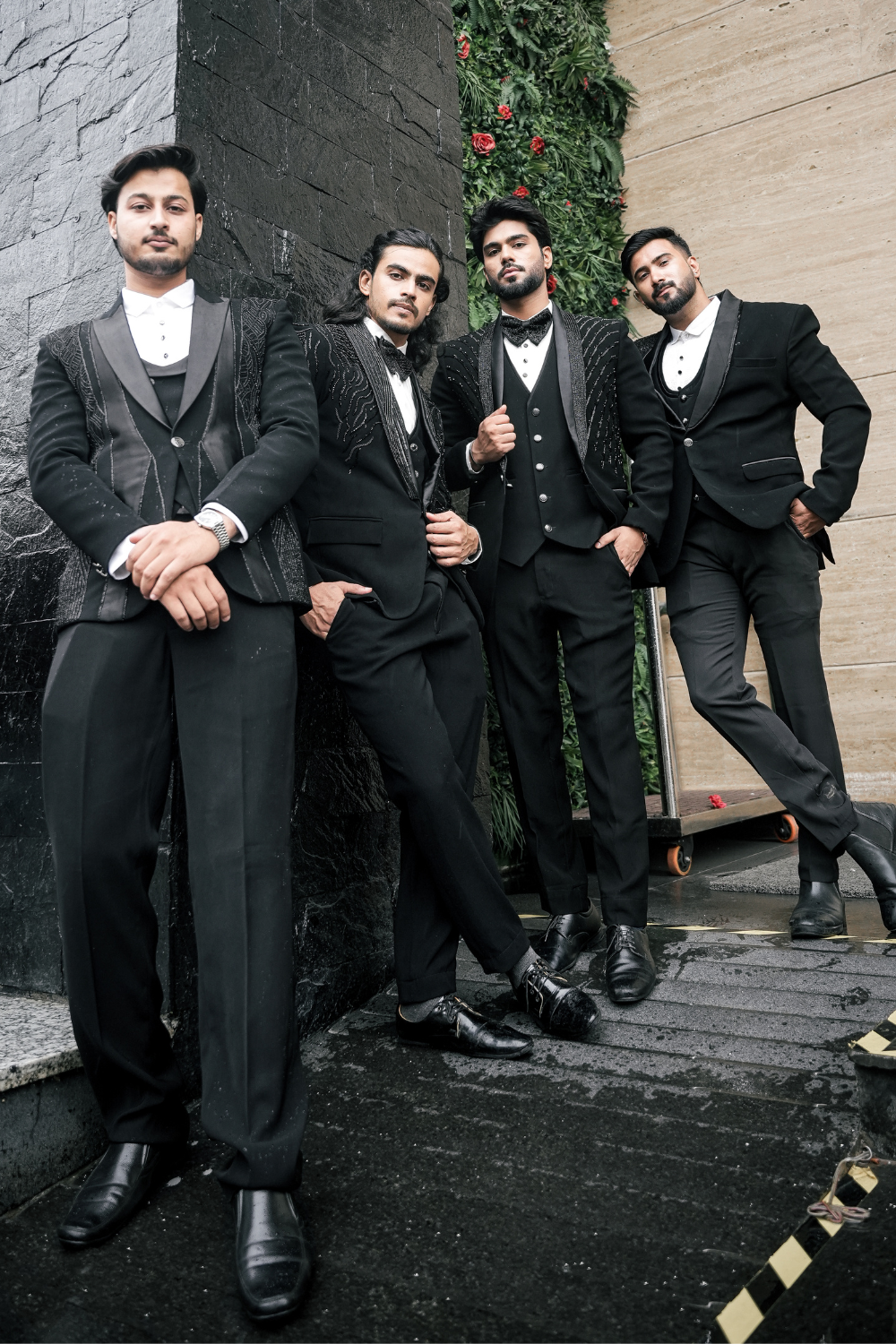 Black Five Pieces Suit Set13