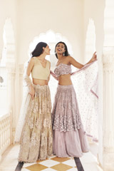 Heavy Embellished Beige lehenga3