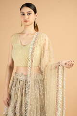 Heavy Embellished Beige lehengaDSC03390