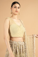Heavy Embellished Beige lehengaDSC03391