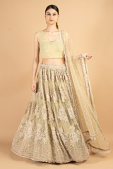 Heavy Embellished Beige lehengaDSC03395