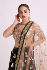 Green Embroidered Lehenga SetIMG_1059