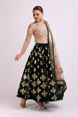 Green Embroidered Lehenga SetIMG_1061