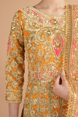 Orange Heavy Embellished AnarkaliDSC00094