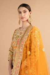 Orange Heavy Embellished AnarkaliDSC00096