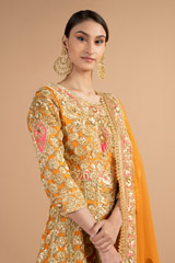 Orange Heavy Embellished AnarkaliDSC00100