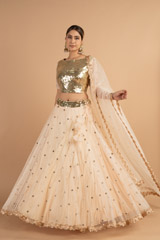 Peach Tulle Lehenga SetDSC01027