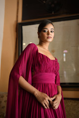 Maroon Flared Sleeves GownDSC07818