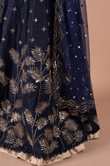 Navy Blue Embellished LehengaDSC08137
