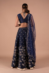 Navy Blue Embellished LehengaDSC08146