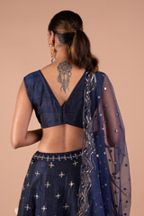Navy Blue Embellished LehengaDSC08147
