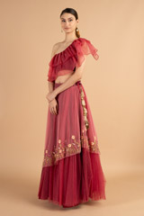 Pink One Shoulder Glam SetDSC00995