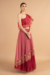 Pink One Shoulder Glam SetDSC00996