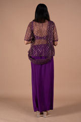 Purple Satin Saree GownDSC08770