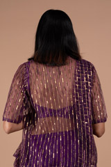 Purple Satin Saree GownDSC08771