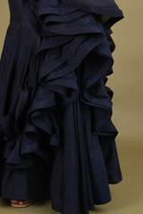 Navy Blue Ruffle GownDSC03671