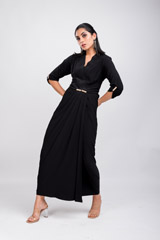 Black Drape Jersey Gown858_video