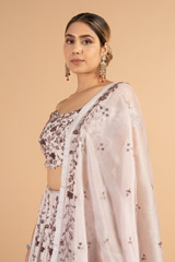 Lilac Crystal Katdana LehengaDSC01096