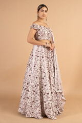 Lilac Crystal Katdana LehengaDSC01099