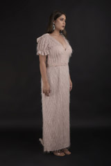 Nude Ruffle Gown_DTR1292