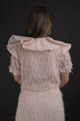 Nude Ruffle Gown_DTR1298