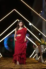 One Shoulder Ruffle Saree11