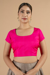 Pink Solid Blouse