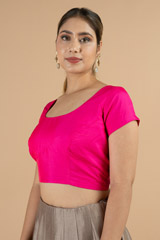 Pink Solid BlouseDSC07184