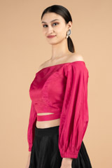 Pink Puffed Sleeve BlouseDSC00985