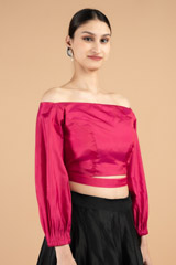 Pink Puffed Sleeve BlouseDSC00986