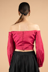 Pink Puffed Sleeve BlouseDSC00988