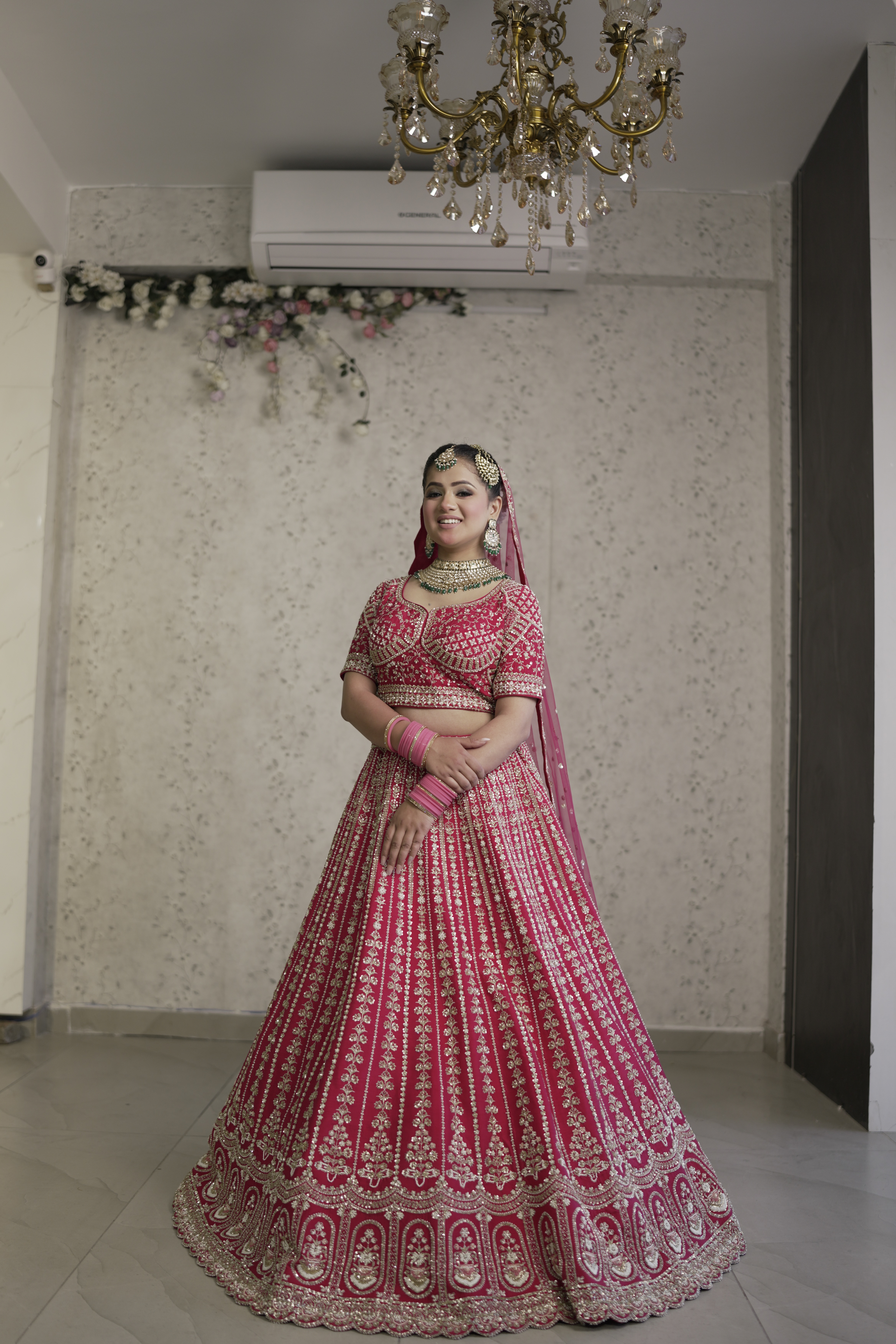 Rani Pink Bridal Lehenga Set4