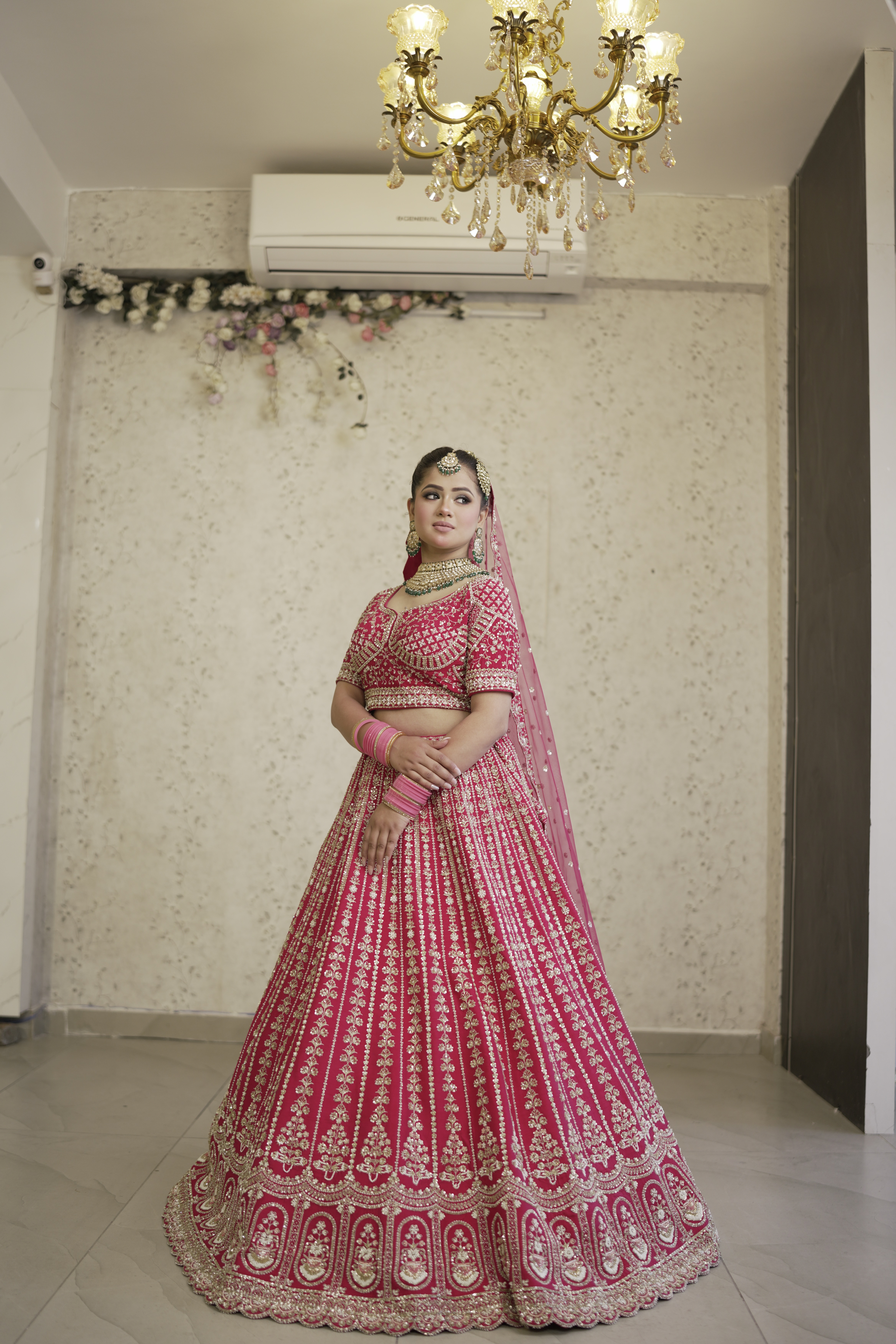 Rani Pink Bridal Lehenga Set7