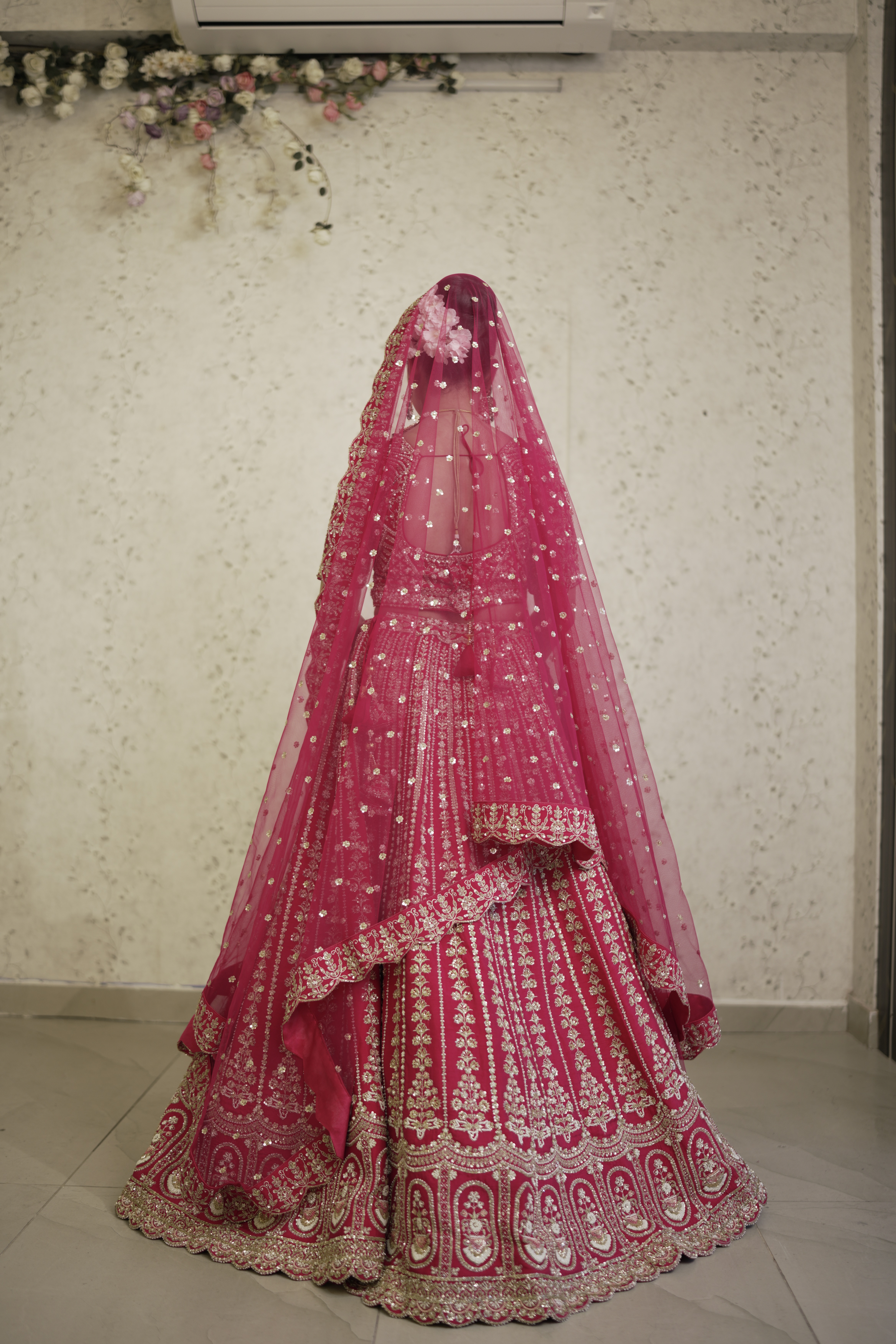 Rani Pink Bridal Lehenga Set8