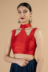 Maroon Sleeveless BlouseDSC06813