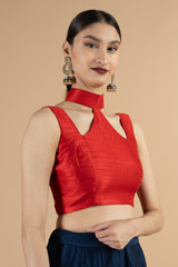 Maroon Sleeveless BlouseDSC06814