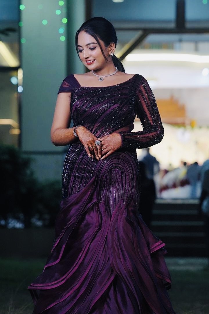 Deep Purple Mermaid Gown2