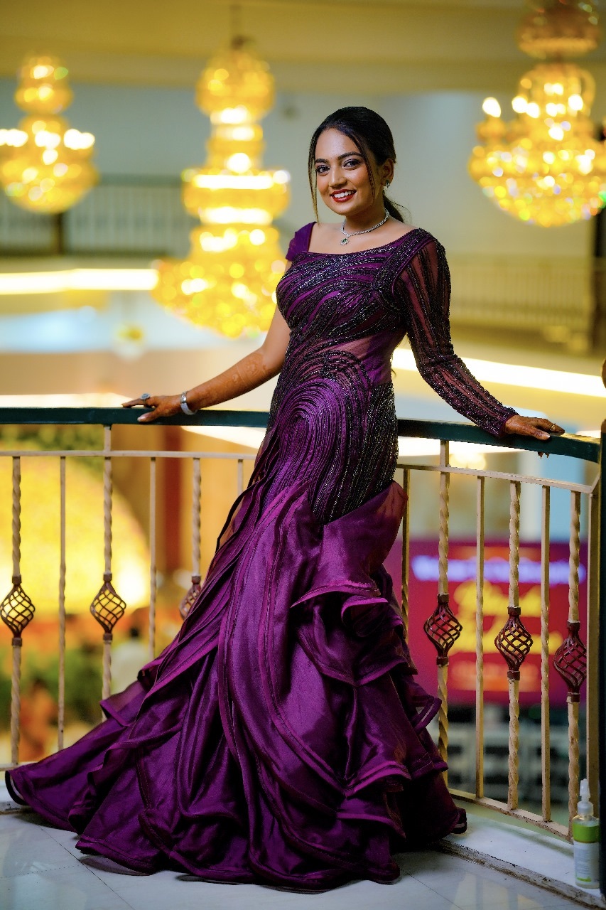Deep Purple Mermaid Gown