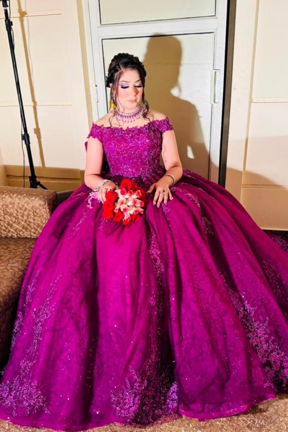 Violet Bloom Couture Ball Gown1