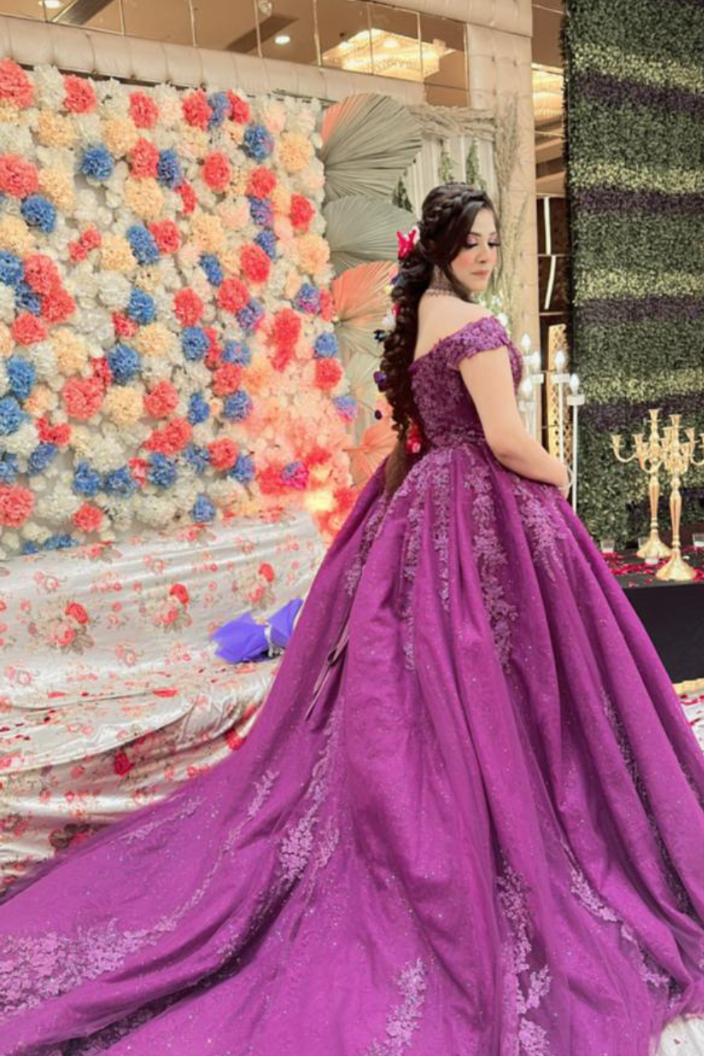 Violet Bloom Couture Ball Gown2