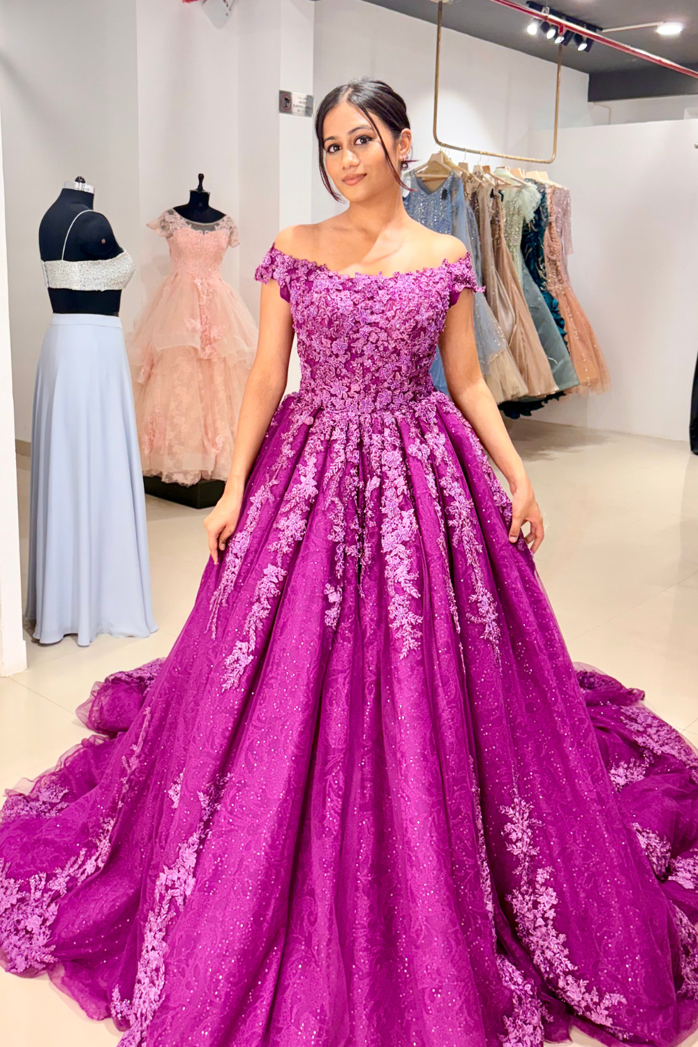 Violet Bloom Couture Ball Gown4