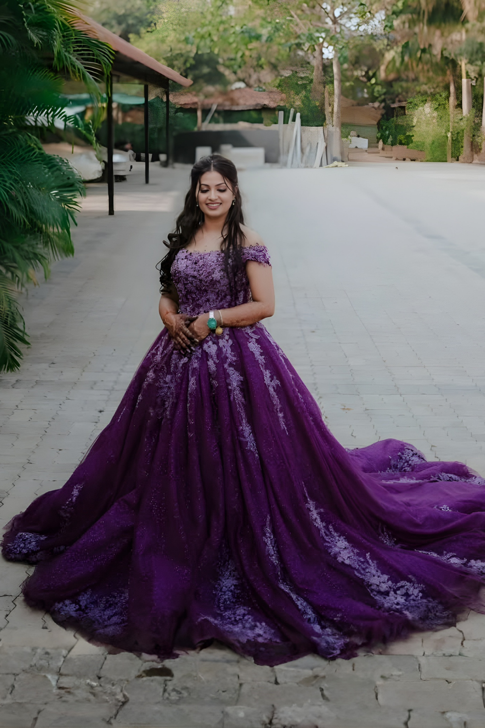 Deep Magenta Quinceanera Gown