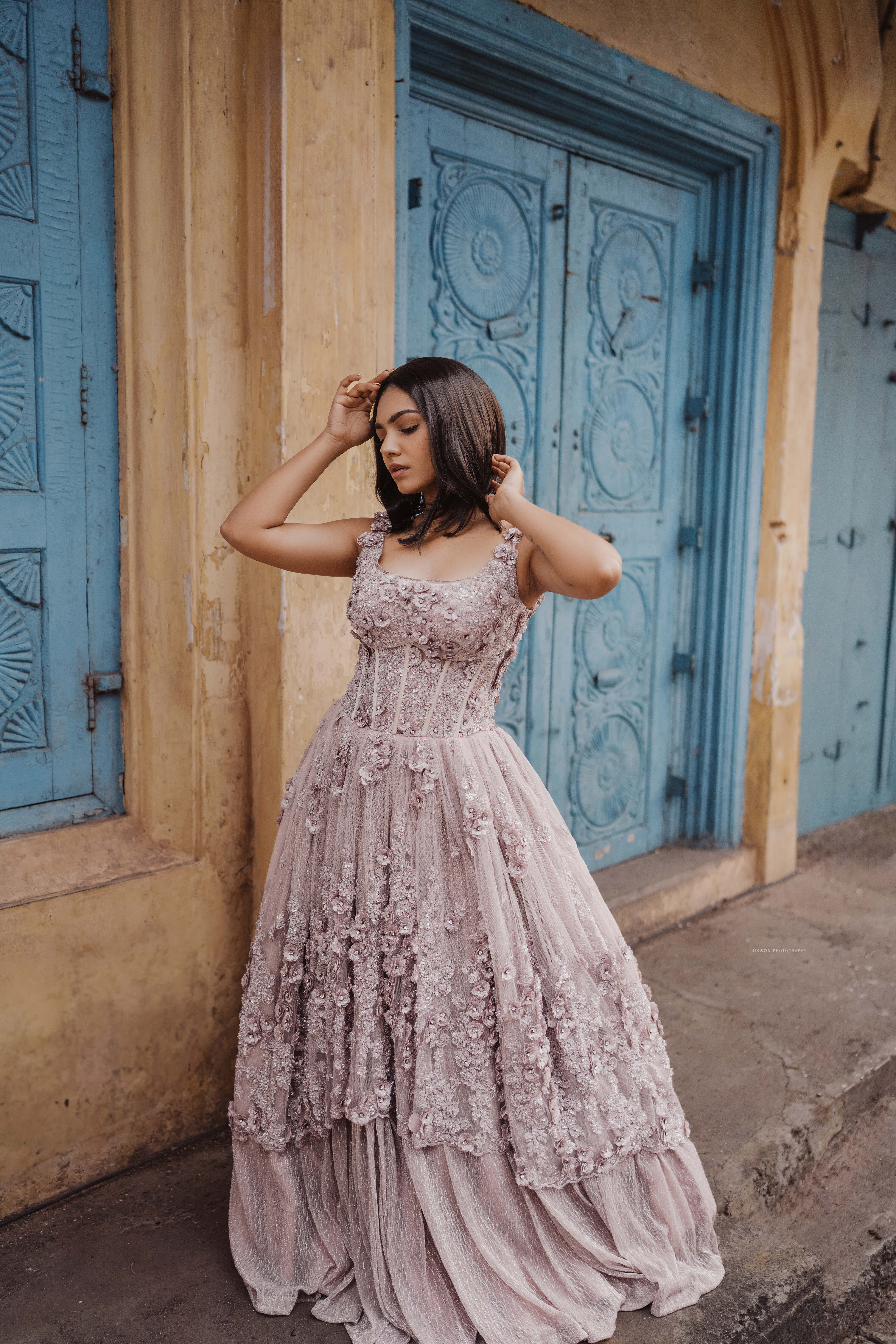 Lilac Sleeveless Corset Gown