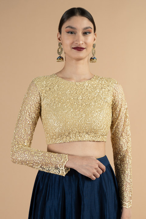 Off-White Embroidered Blouse