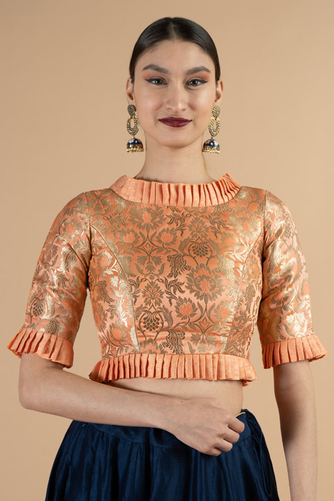 Peach Full Sleeve Blouse