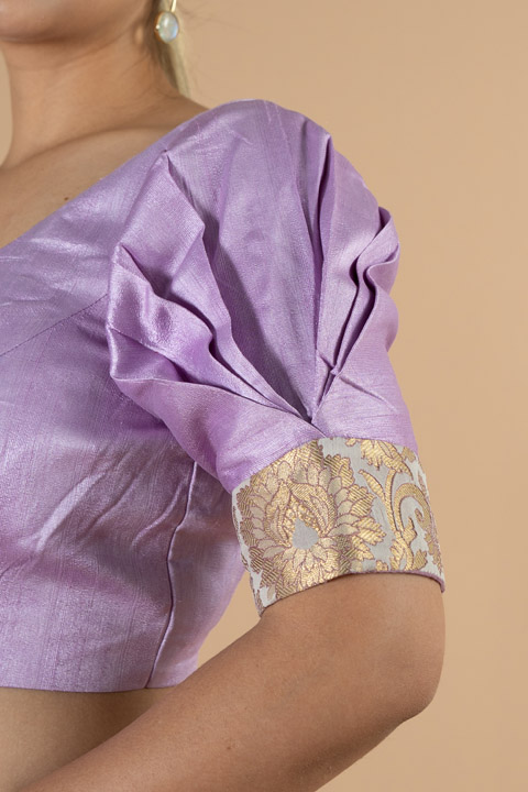 Purple Puff Sleeve BlouseDSC07004