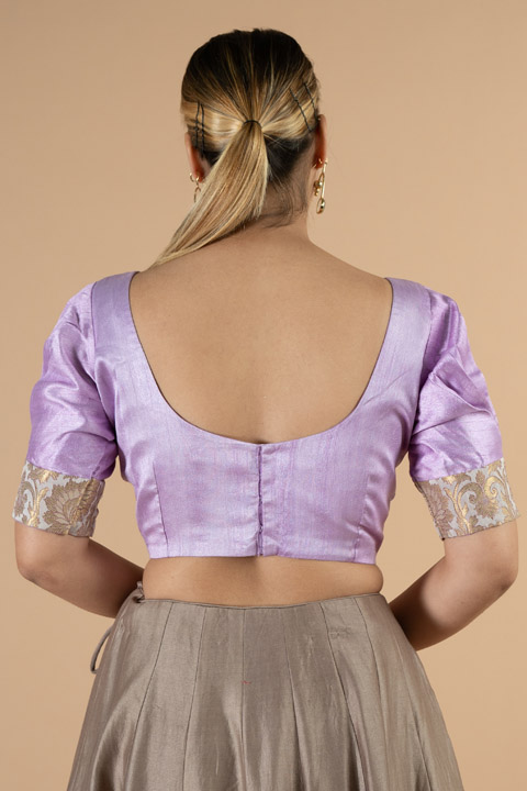 Purple Puff Sleeve BlouseDSC07006