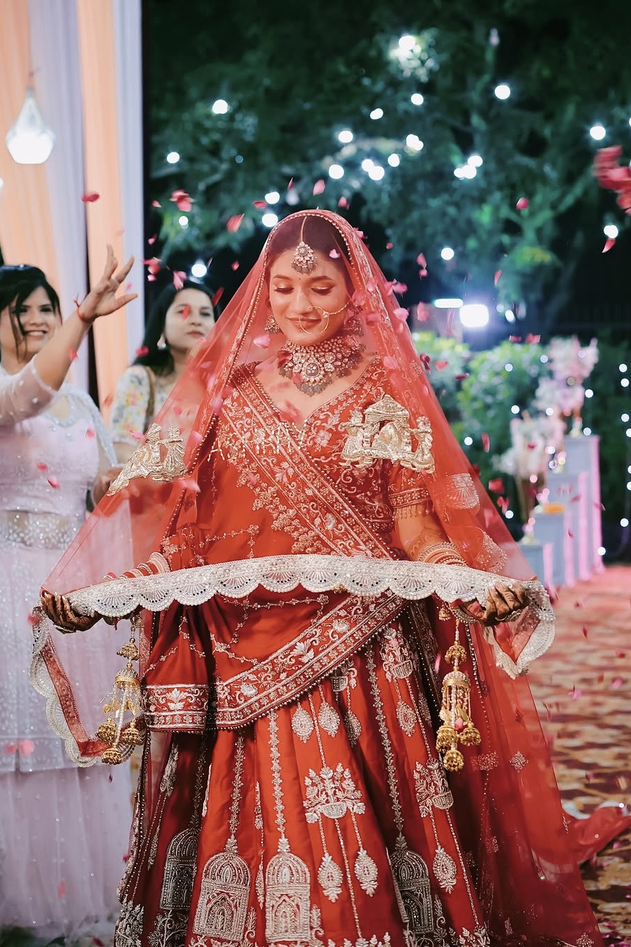 Red Lehenga with Gold Zari Work4